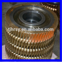 Large worm gear and worm shaft